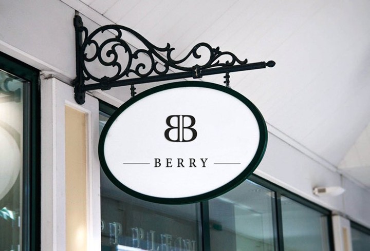 The BERRY storefront sign